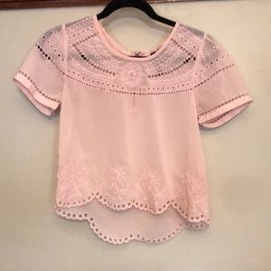 Flirty pink sheer shirt